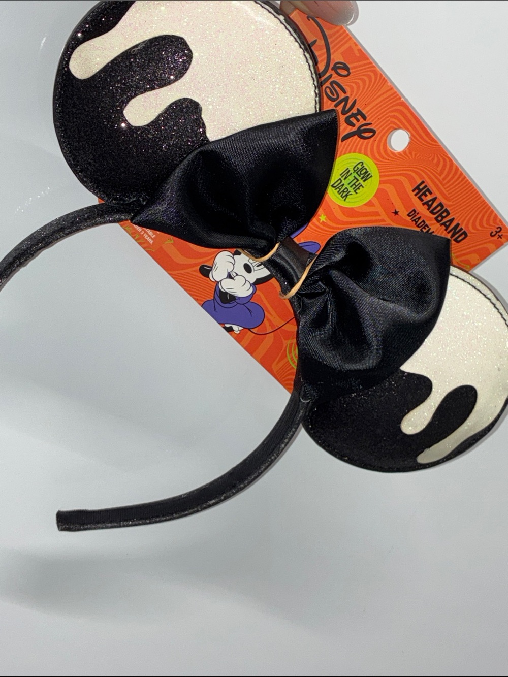 Disney glitter glow Minnie ears headband